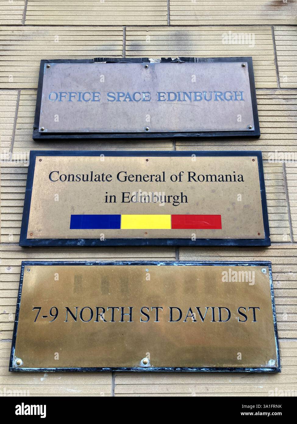 Consulate General of Romania, Edinburgh Scotland, UK - Smartphone Captured Stock Image