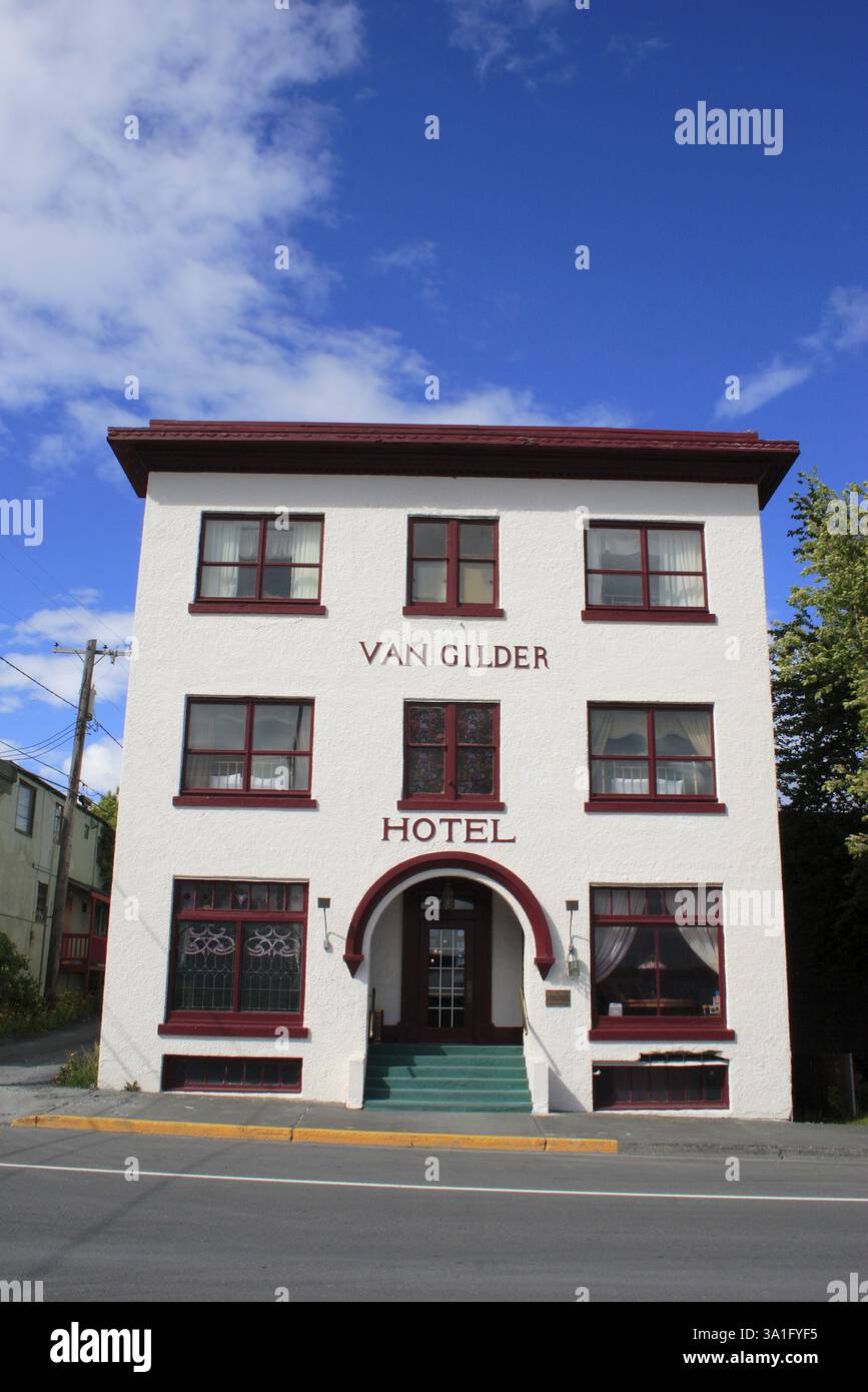 Van gilder hotel, Seward, Kenai peninsula borough, Alaska, U.S.A. United States of America Stock Photo