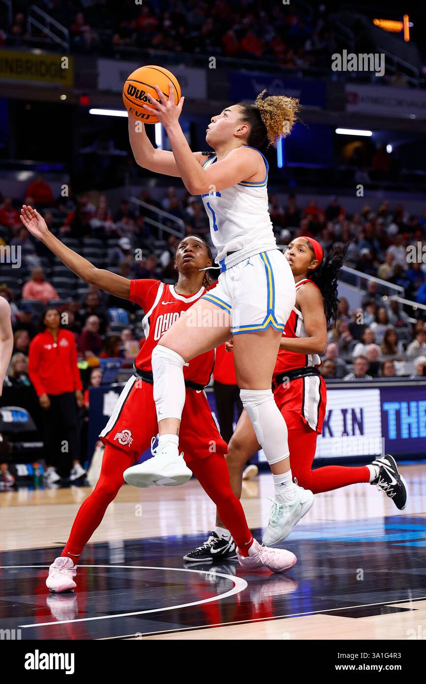INDIANAPOLIS, IN - MARCH 08: UCLA Bruins guard Kiki Rice (1) goes up ...