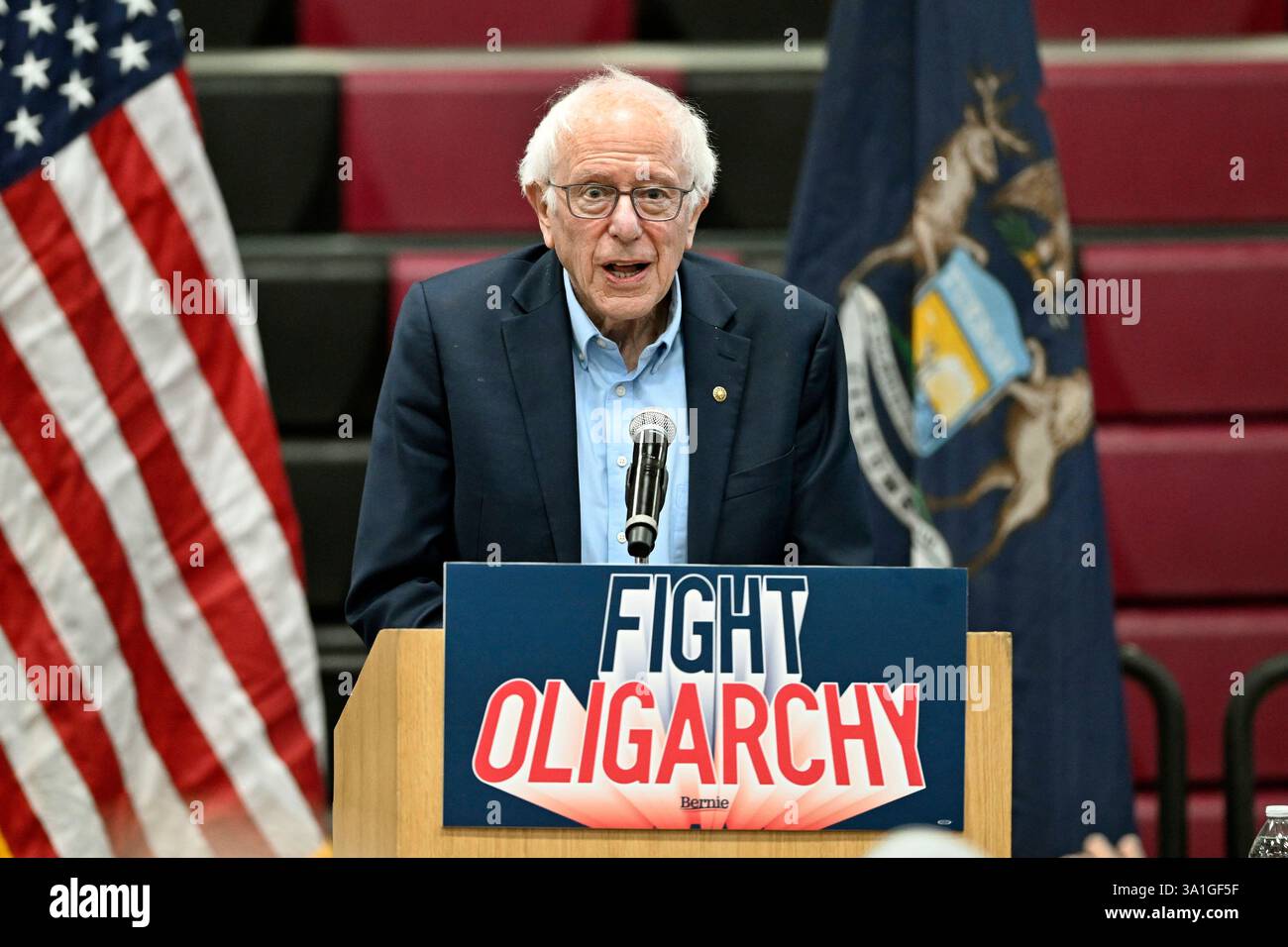 Sen. Bernie Sanders, I-Vt., speaks during a 