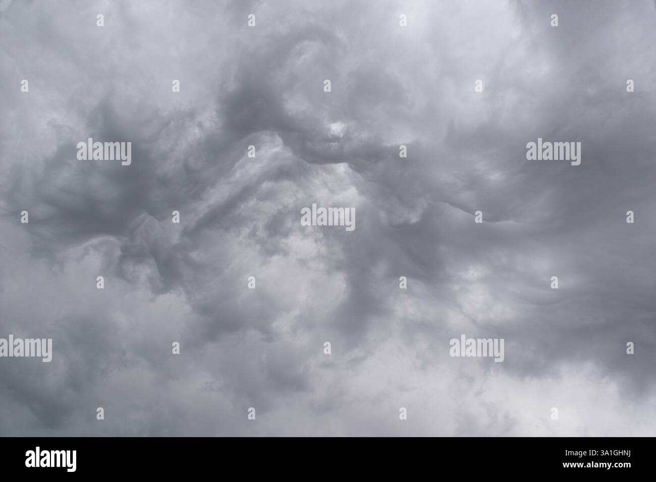 dramatic storm clouds before a thunder storm Stock Photo