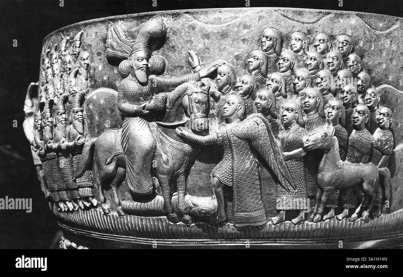 Khareghat Colony Python A Portrait of Silver bowl with Zoroastrian Motives kept in Alpiwalla ...