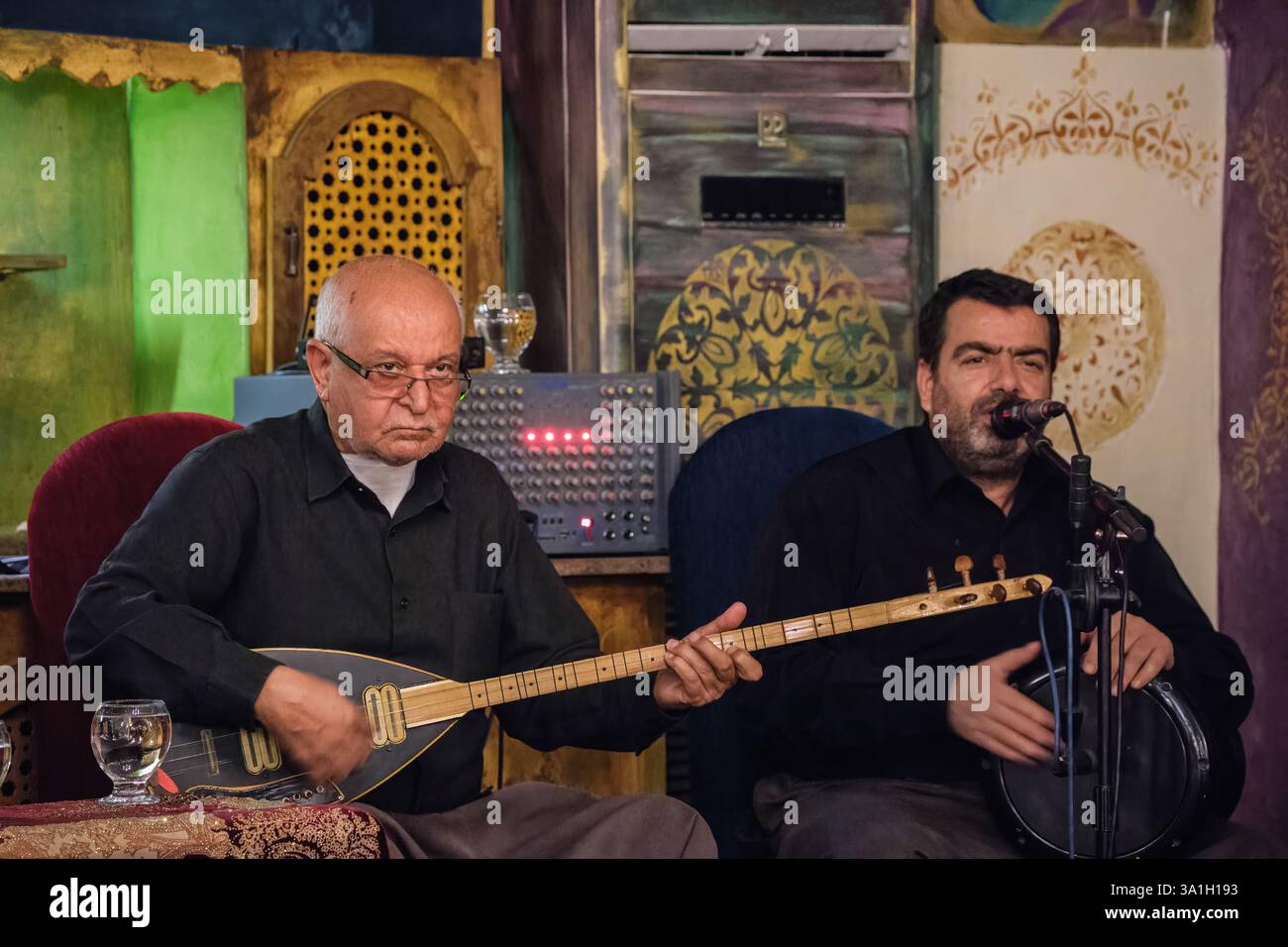 Sanliurfa, Turkey, Turkiye. Musician Playing Stock Photo