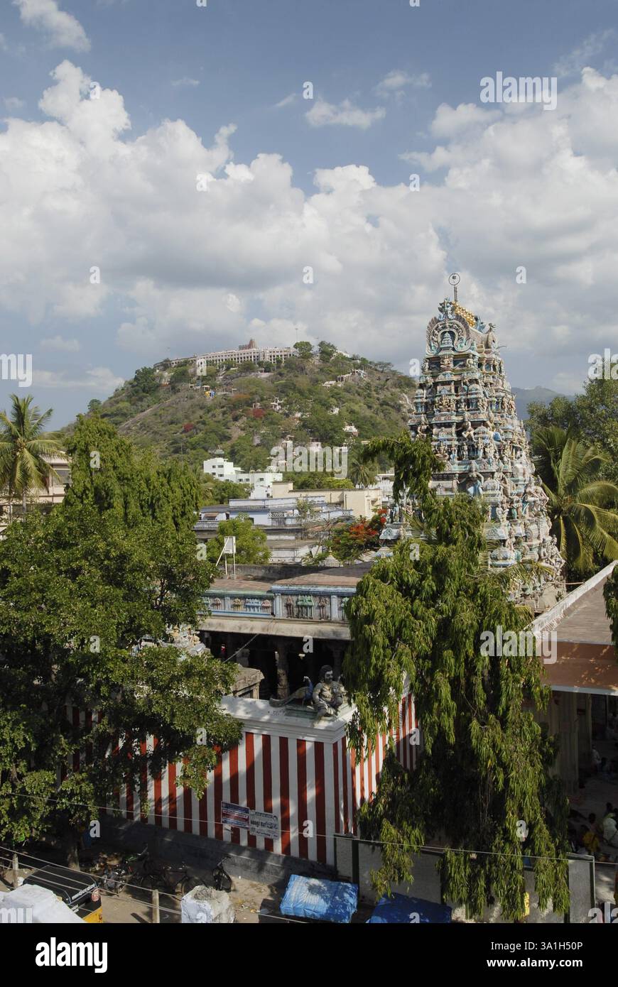 Thiru Avinankudi Temple, Palani temple hill is background, Tamil Nadu, India, Asia Stock Photo