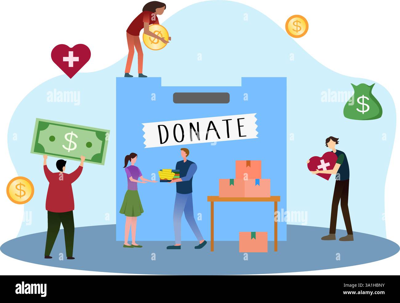volunteers Stock Vector