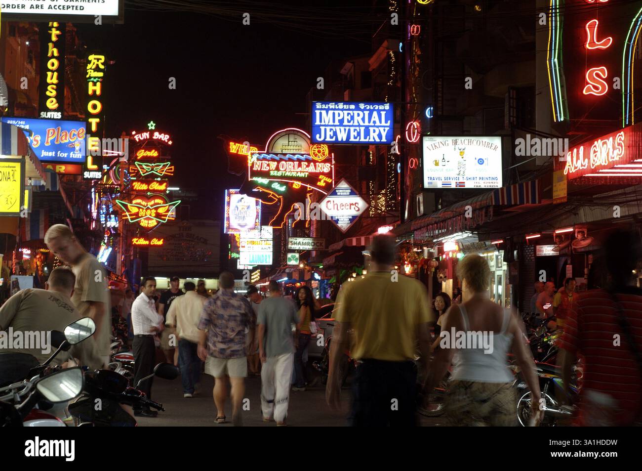 Night life on Pattaya Street, Pattaya Thailand, South East …