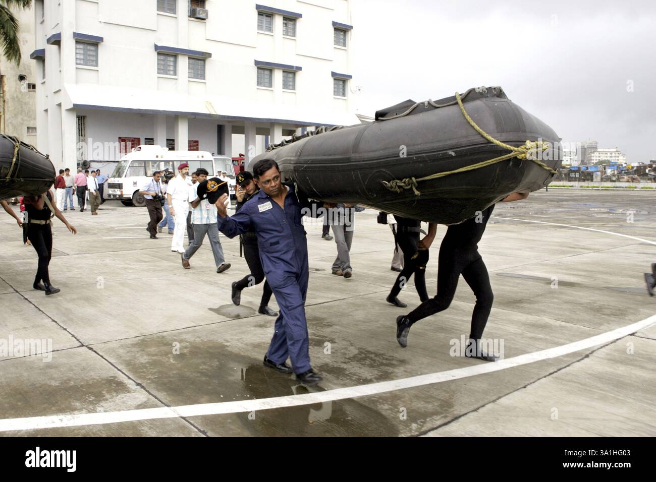 Marine Commandos Of Indian Navy Doing Mock Demonstration How To Rescue
