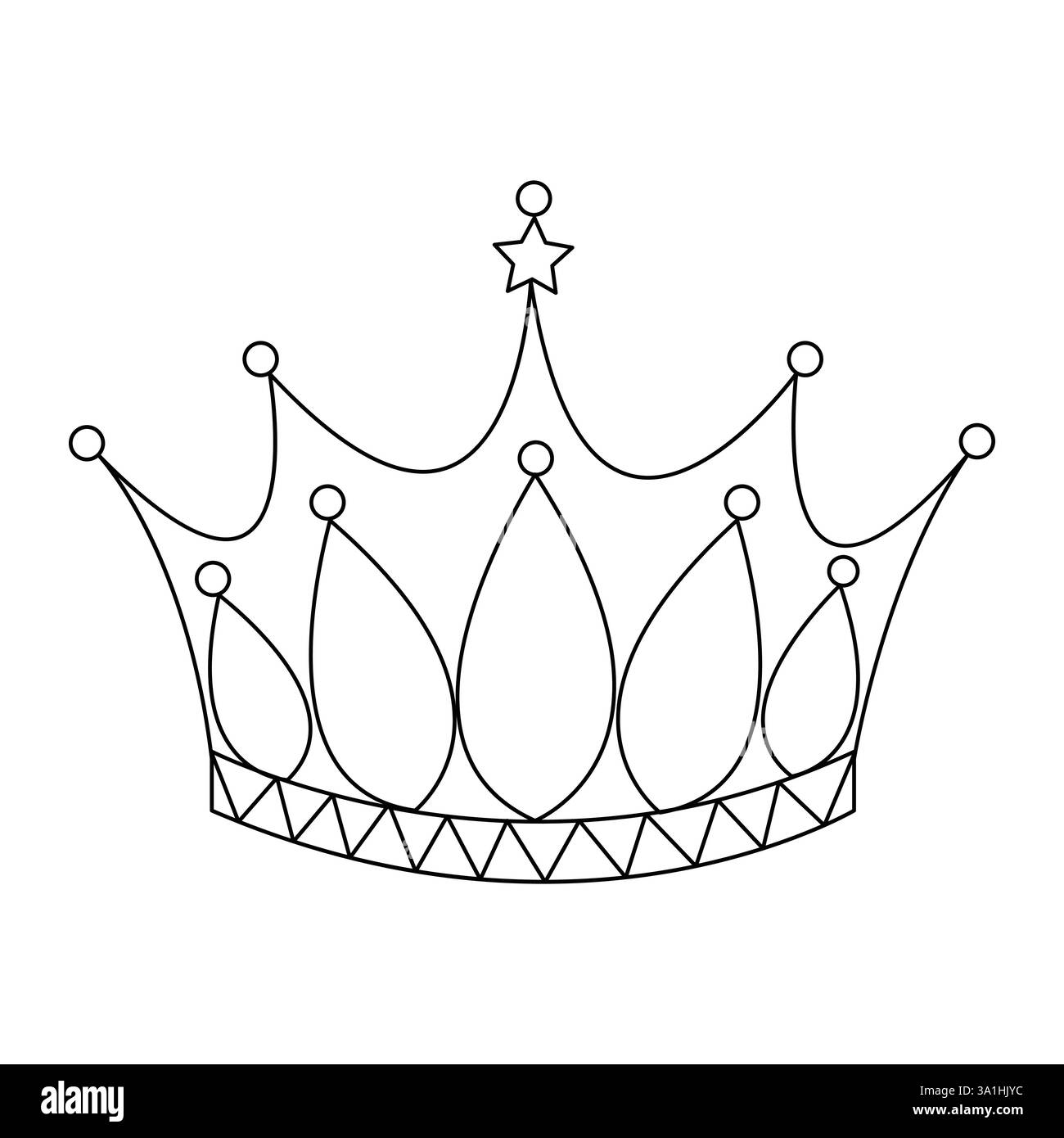 Queen crown icon outline illustration Cut Out Stock Images \u0026 Pictures -  Page 3 - Alamy, image size:1300x1390