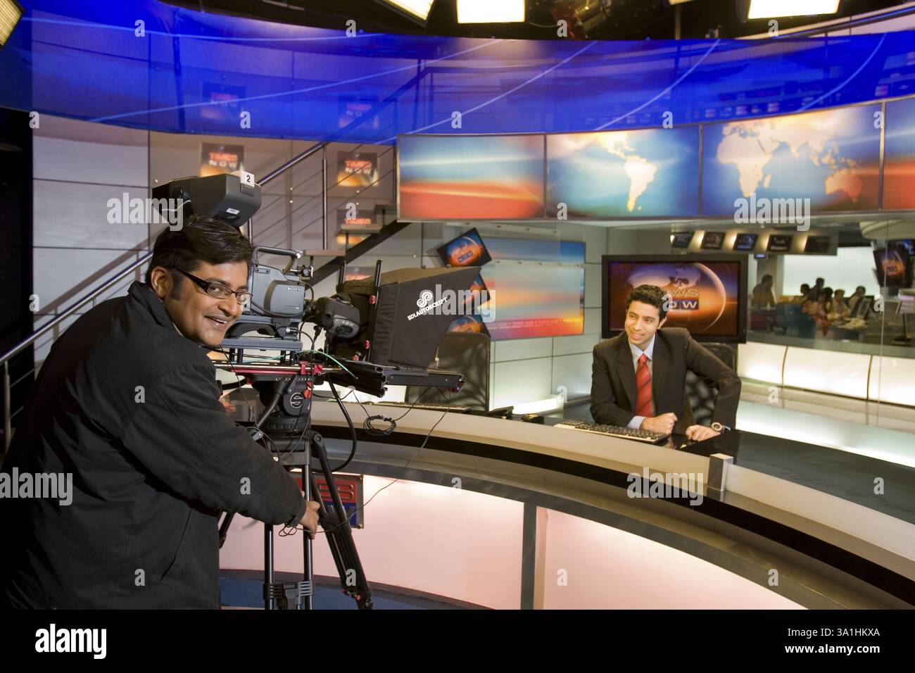 Arnab Goswami Editor in Chief Times now NO MR Stock Photo