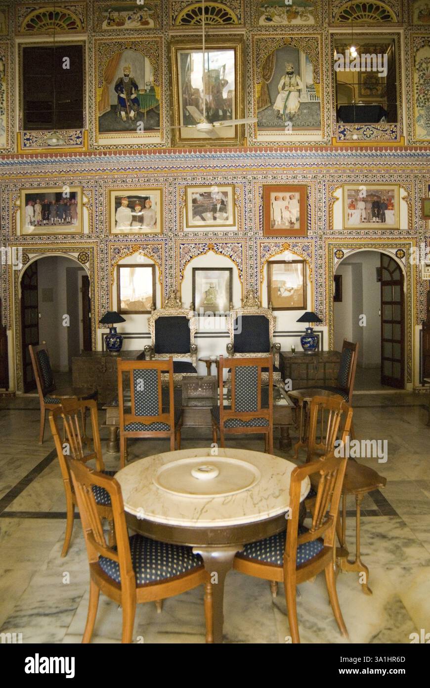 Interior in Haveli or mansion, Shekhawati, Rajasthan, India, Asia Stock ...