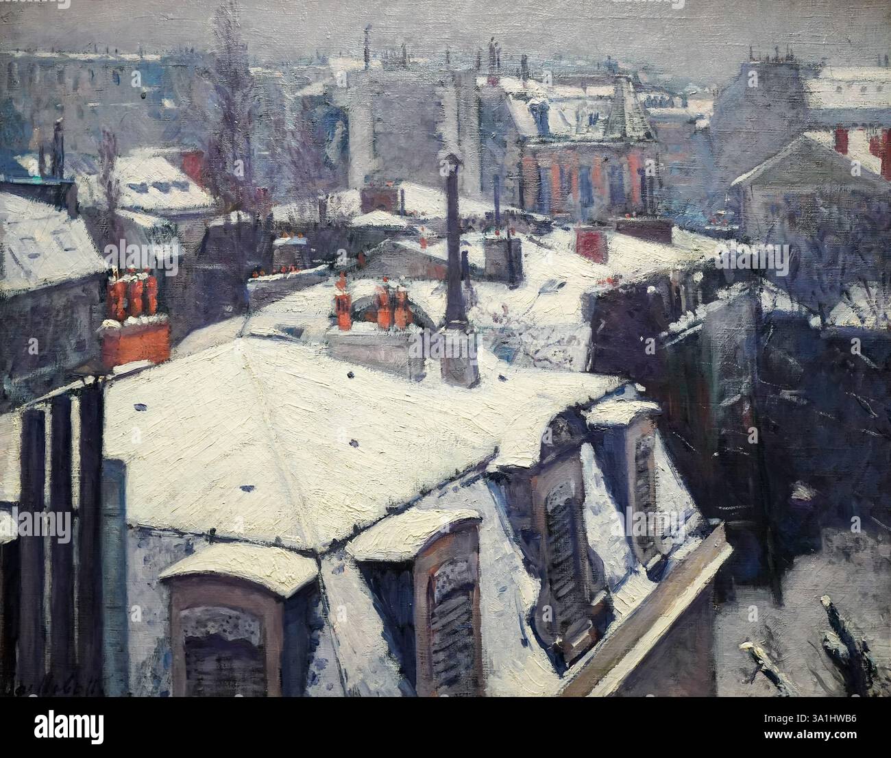藤田嗣治、「Paysage de neige」、希少画集の額装画、人気作品 【公式