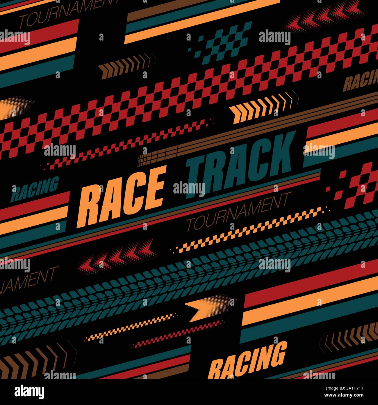 Sport colourful flags lines black poster Stock Vector