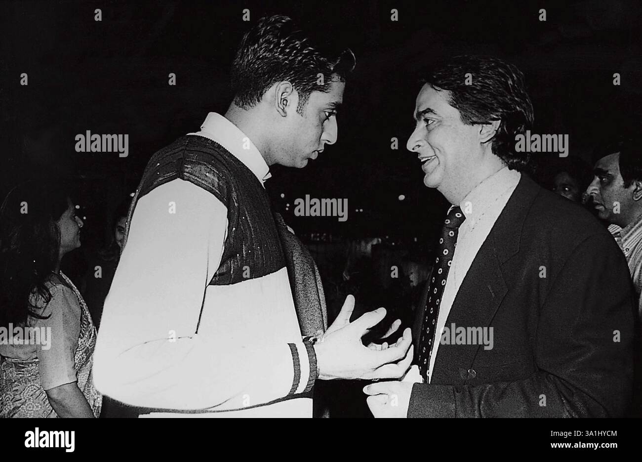 South Asian Indian Bollywood actor Abhishek Bachchan and Ajitabh ...
