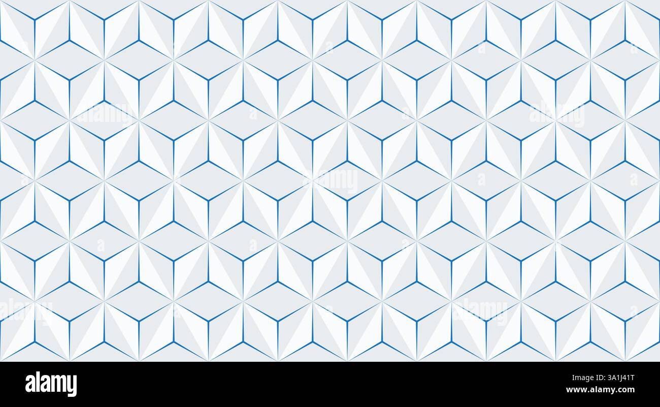 3d Abstract Background with Hexagons, Luxury White Modern Geometric Backgrounds Stock Vector