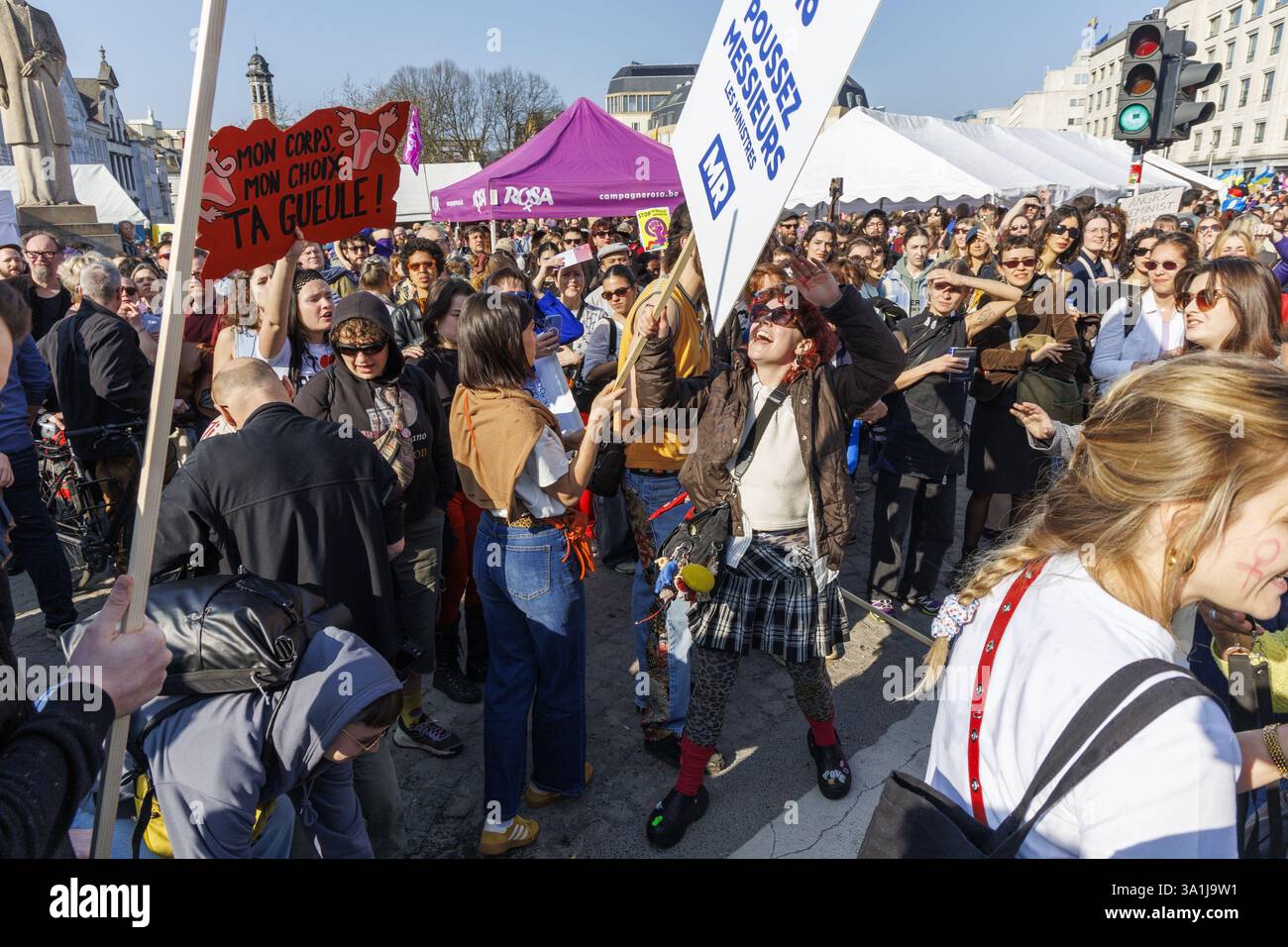 Liberal March A delegation of French-speaking liberal party MR attends a national ...