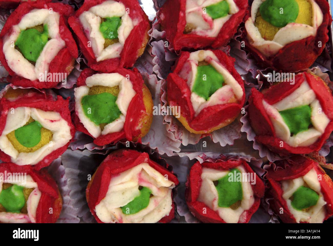 Indian sweet raj bhog Stock Photo
