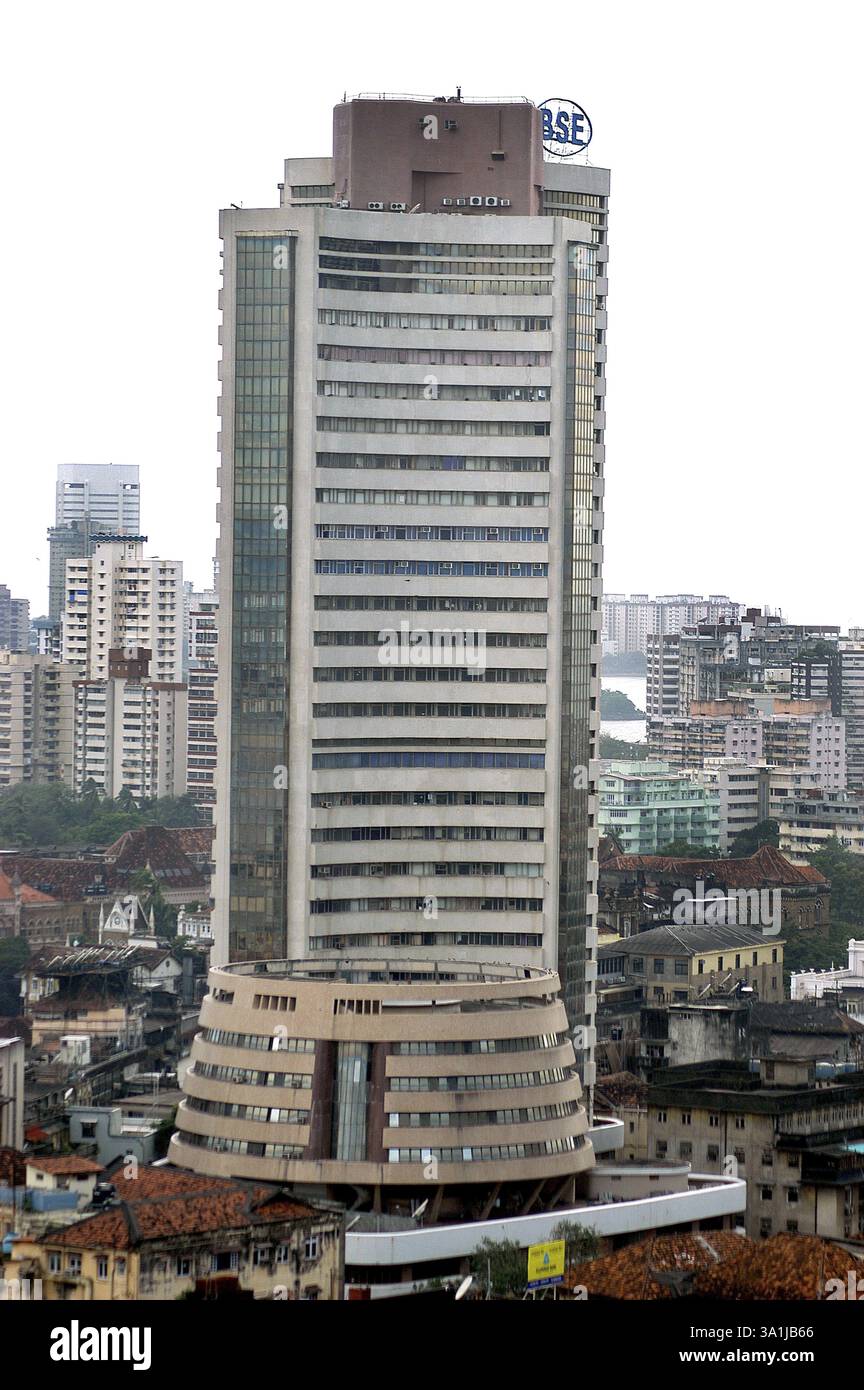 Bombay Stock Exchange building (BSE) in Bombay NAw Mumbai, Maharashtra, India, Asia Stock Photo