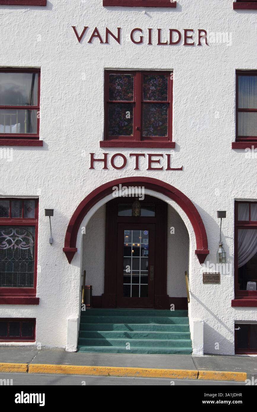 Van gilder hotel, Seward, Kenai peninsula borough, Alaska, U.S.A. United States of America Stock Photo