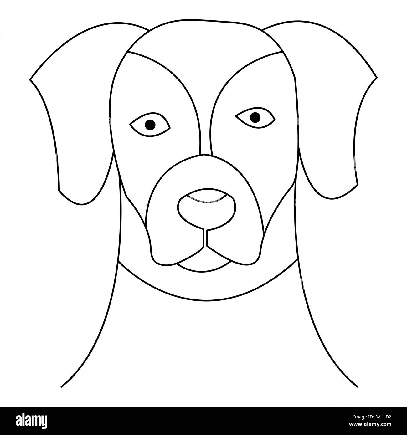 Continuous one line dog pet art drawing and dog icon simple silhouette ...