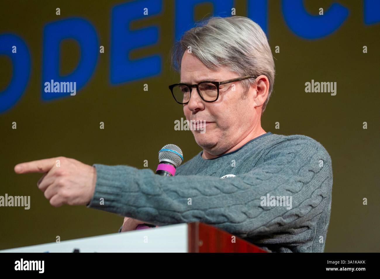 Matthew Broderick attends a rally to save the landmark West Park ...