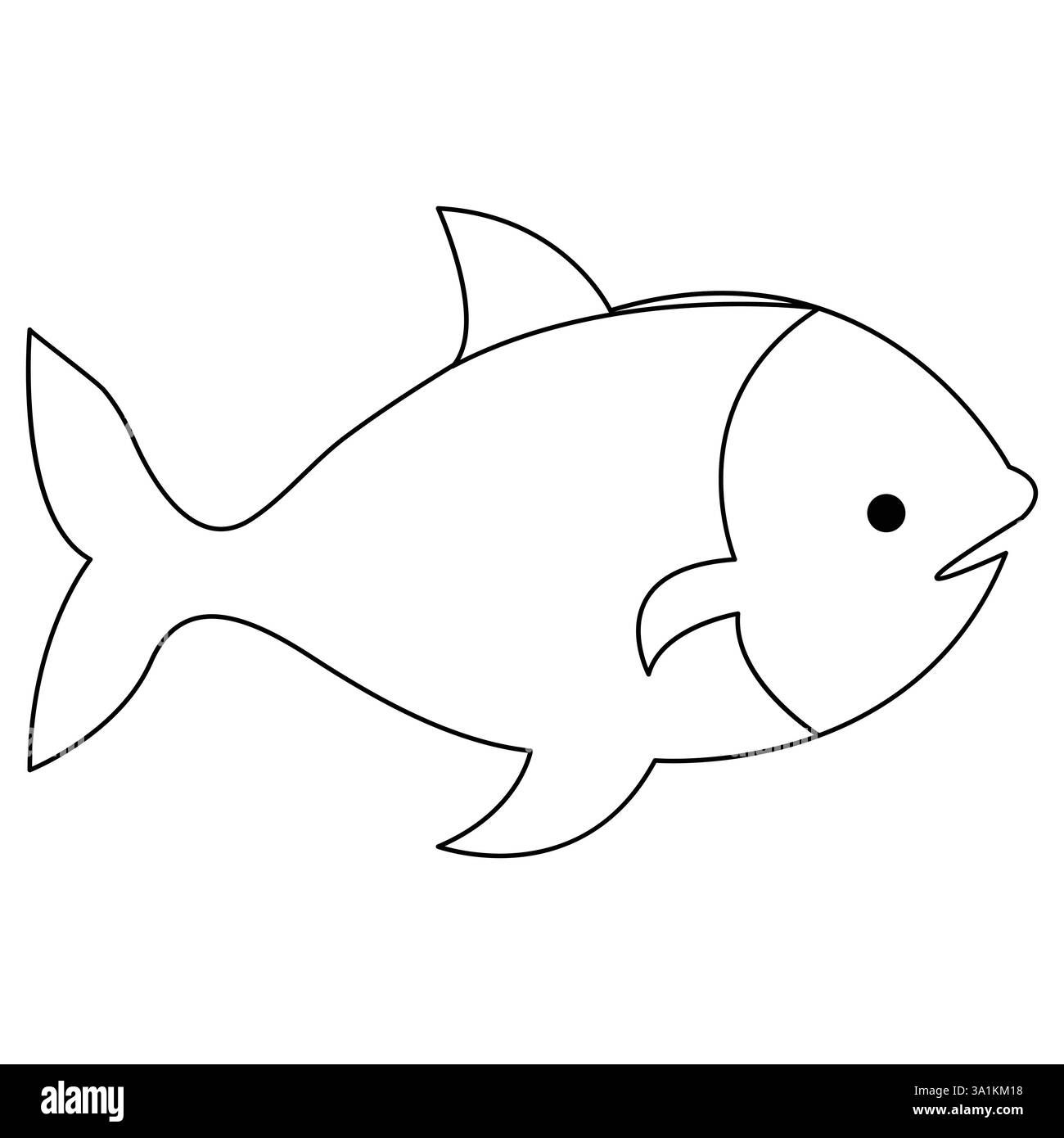 Fish continuous one line art drawing illustration hand drawn sketch ...