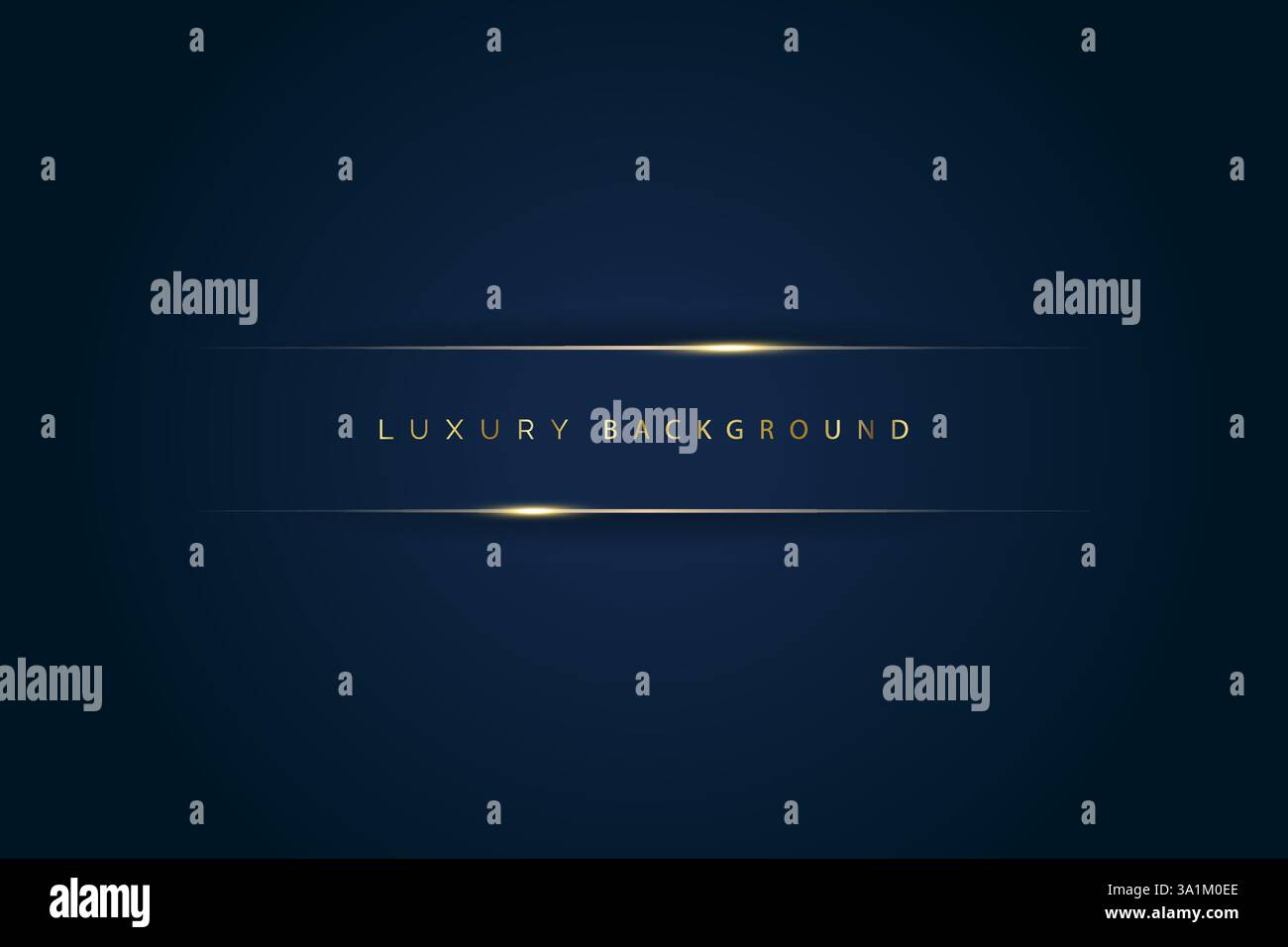 Abstract template blue frame stripe golden lines background Stock Vector