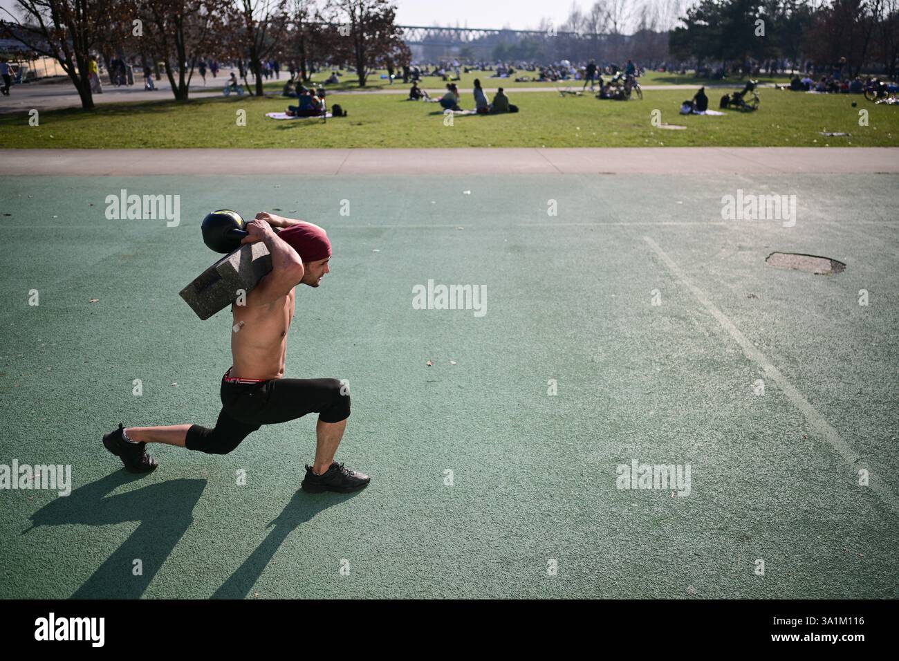 09 March 2025 Berlin Matin Trains With 36 Kilograms Of Weights On The 09-march-2025-berlin-matin-trains-with-36-kilograms-of-weights-on-the