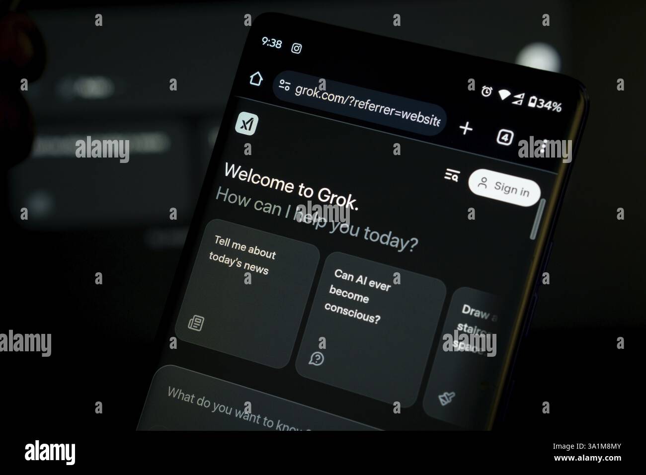 Grok app on smartphone hi-res stock photography and images - Alamy
