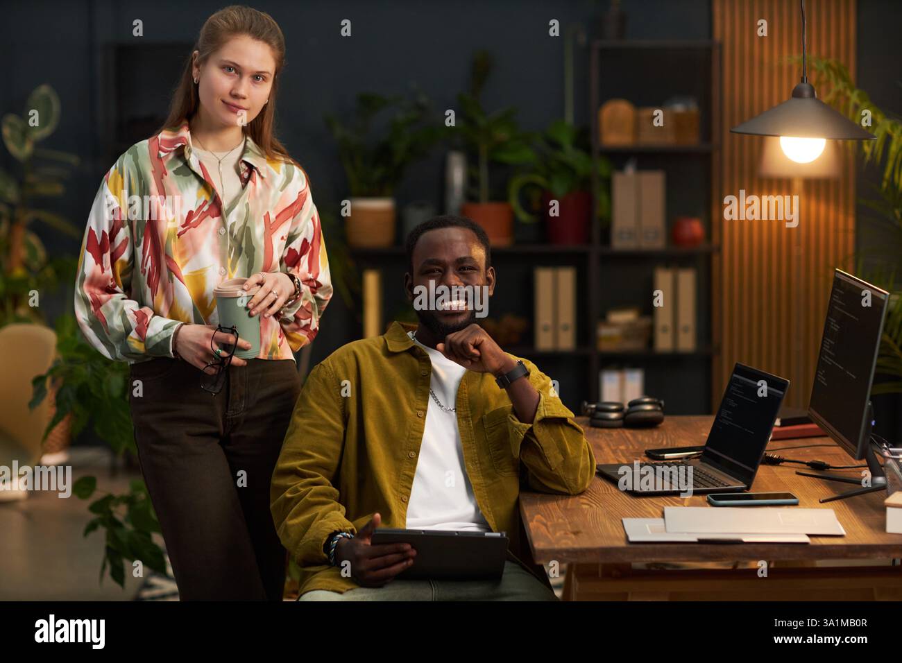 Team Of Programmers Working In Office Stock Photo