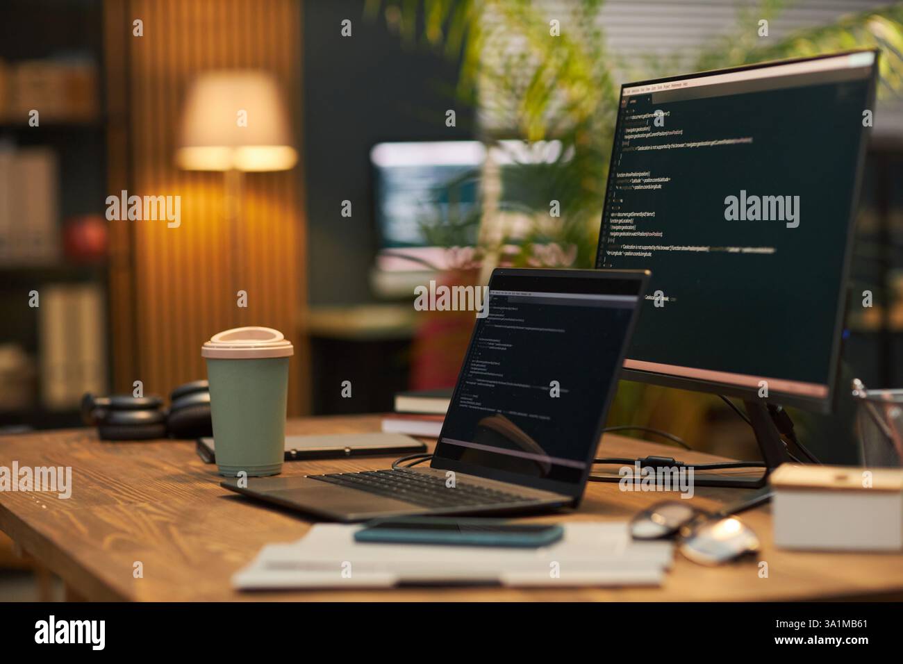 Developing New Security Code For Program Stock Photo