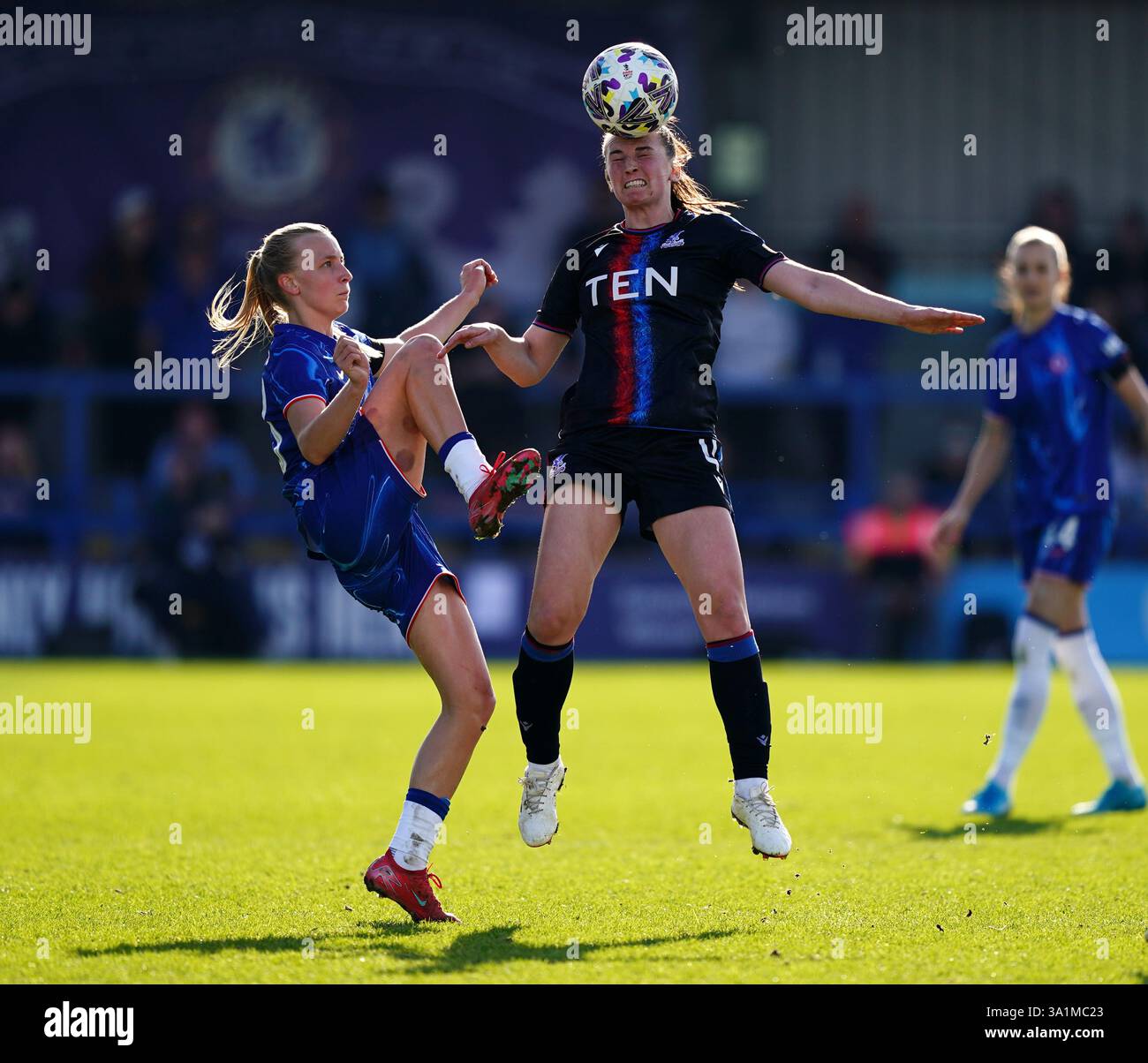 Chelsea's Aggie Beever-Jones (left) and Crystal Palace's Chloe Arthur ...