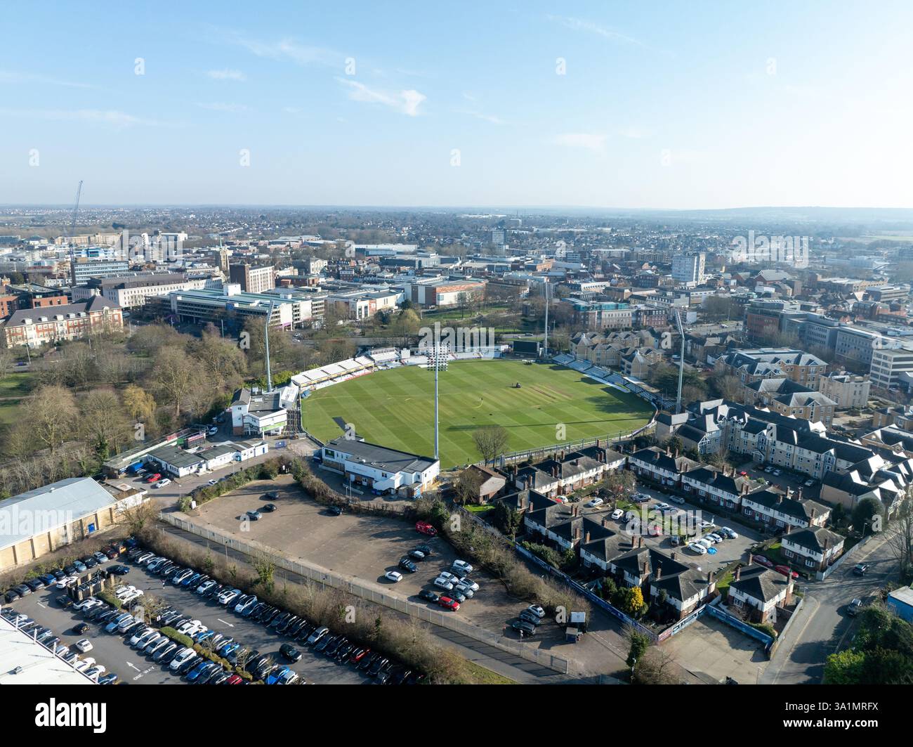 The County Cricket Ground, Chelmsford, Essex. Stock Photo