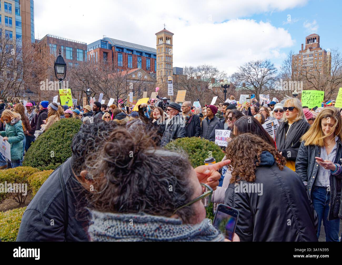 Woman's Day Rally Sea of signs - International Women’s Day rally and march, 8 March 2025 ...