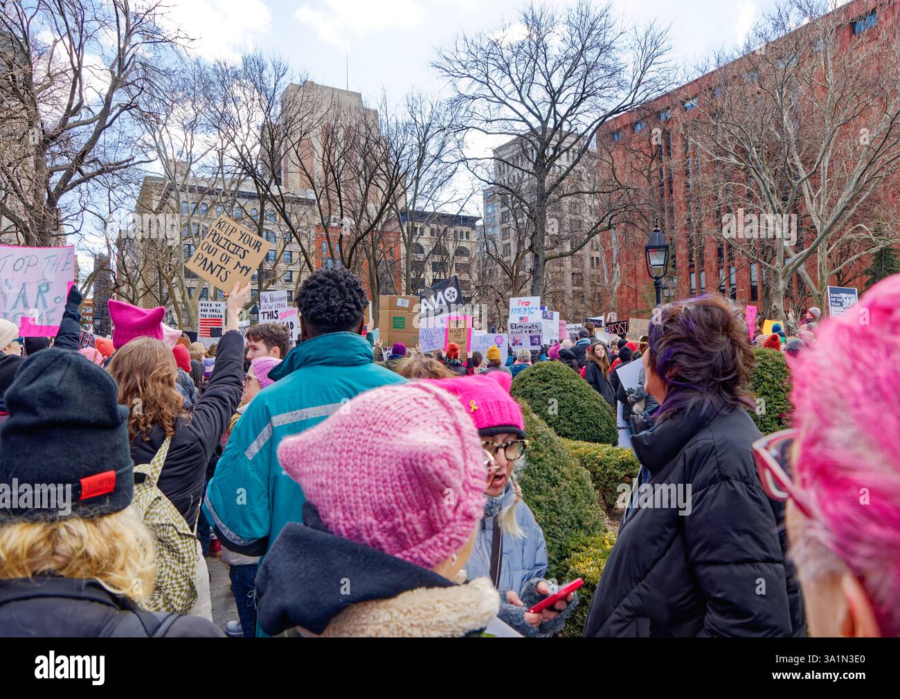 Woman's Day Rally Sea of signs - International Women’s Day rally and march, 8 March 2025 ...