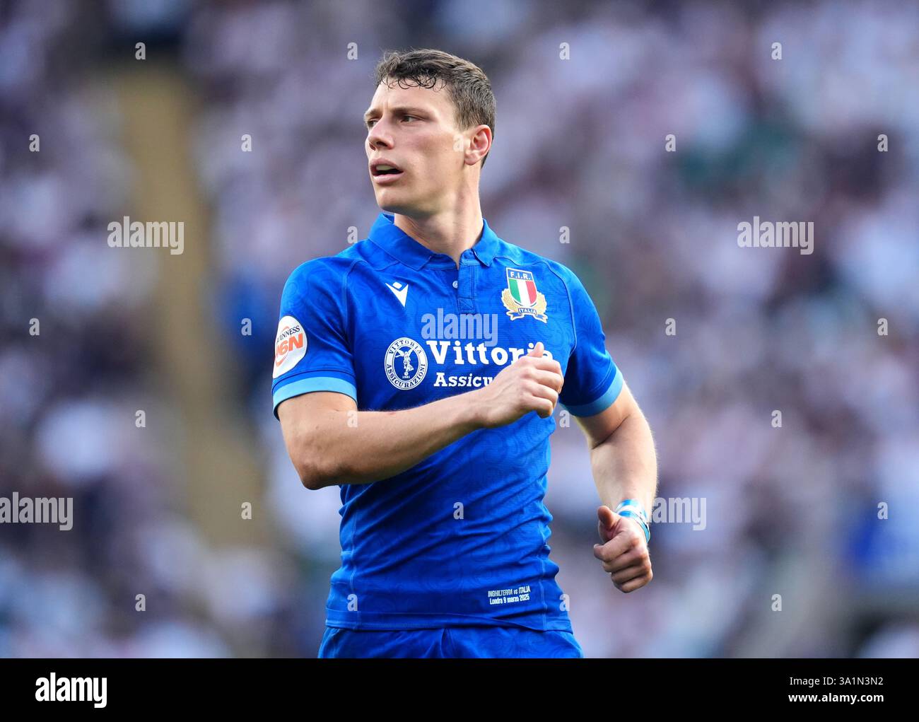 Italy's Paolo Garbisi during the Guinness Men's Six Nations match at ...