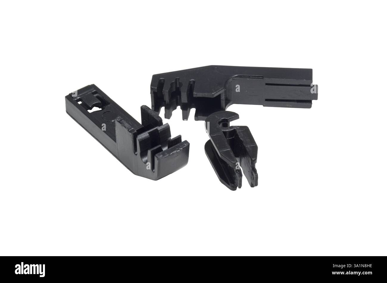 windshield wiper blade arm adapter set, isolated on white background Stock Photo