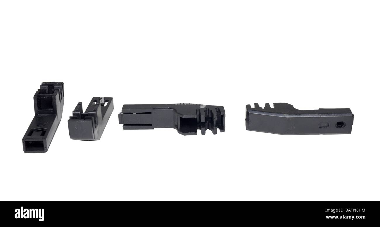 windshield wiper blade arm adapter set. isolated on white background Stock Photo