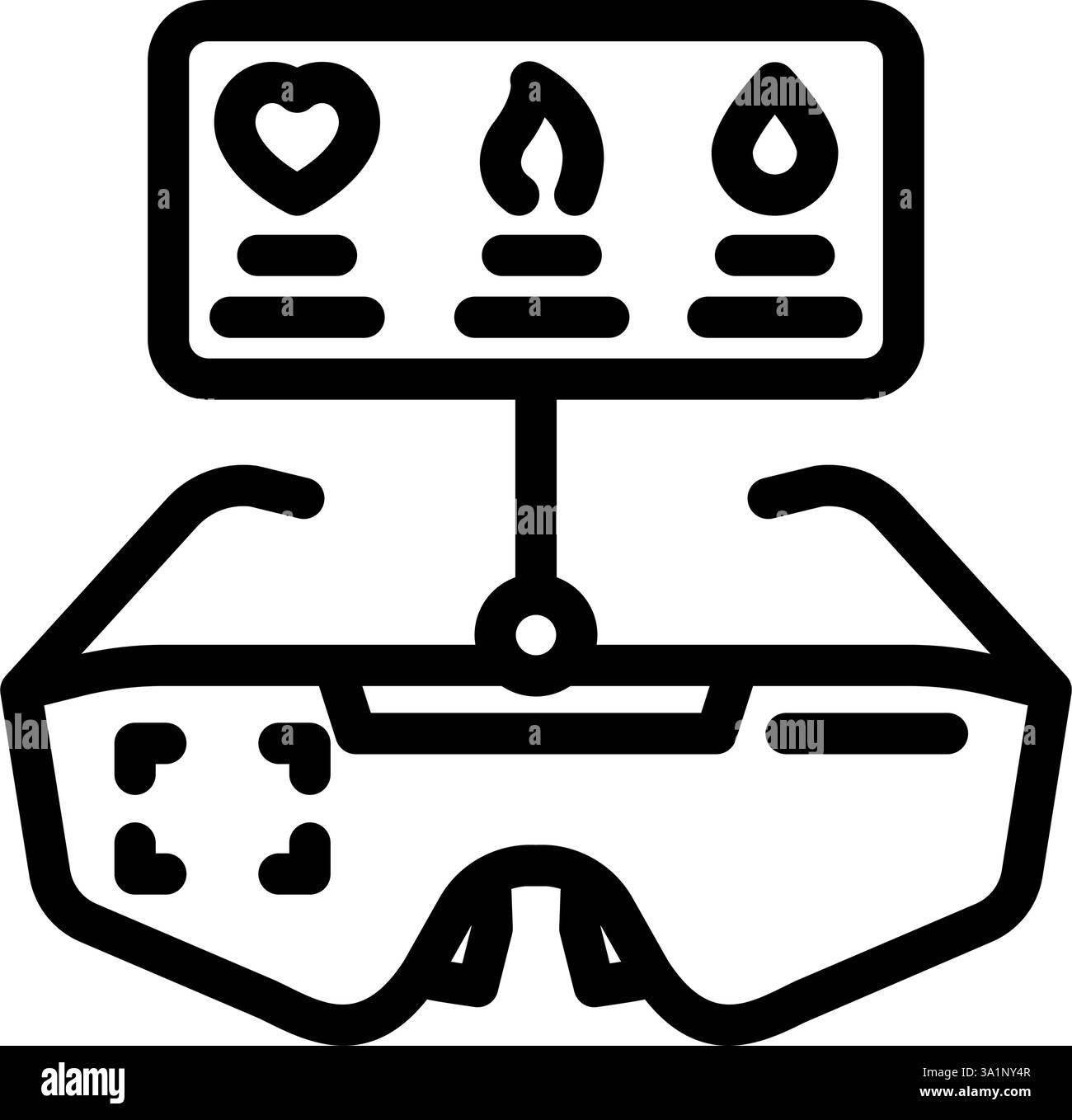 smart glasses workout insights fitness technology line icon vector ...