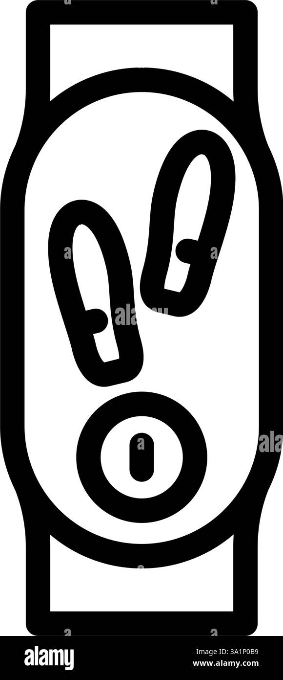 wristband step counter wearable fitness line icon vector illustration ...