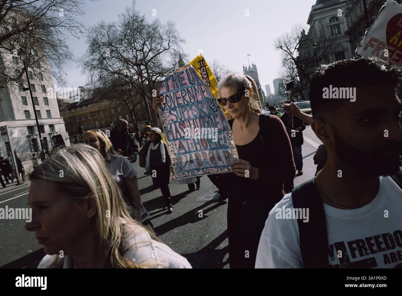 Anti-Vaccine Protest in London Demonstrators gather outside Downing ...