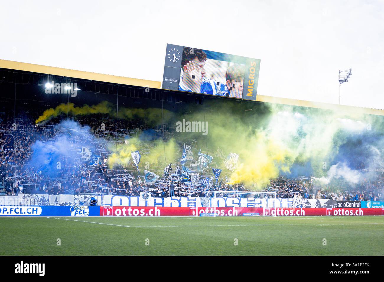 luzern-switzerland-march-9st-2025-fc-luzern-fans-choreography-before