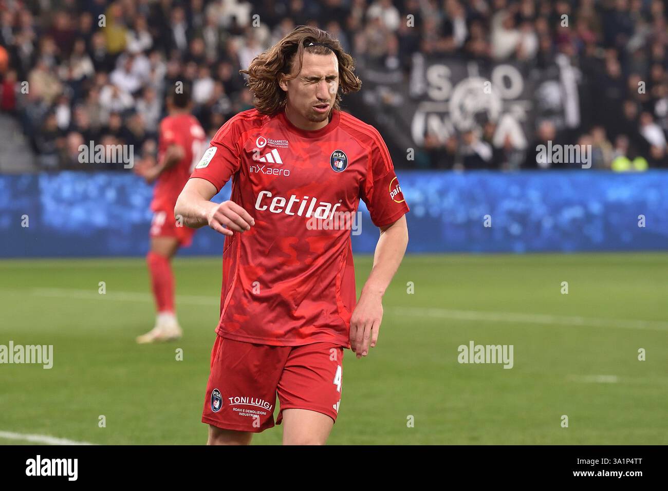 La Spezia, Italy. 09th Mar, 2025. Alexander Lind (Pisa) disappointment ...