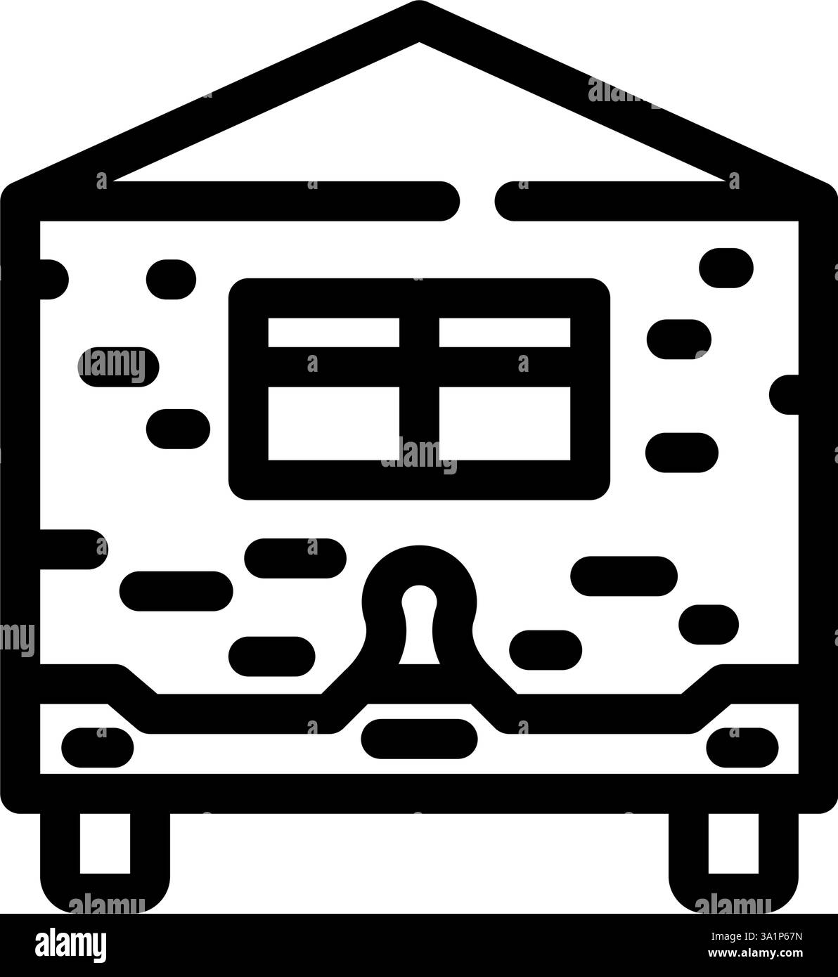 single wide trailer mobile home line icon vector illustration Stock ...