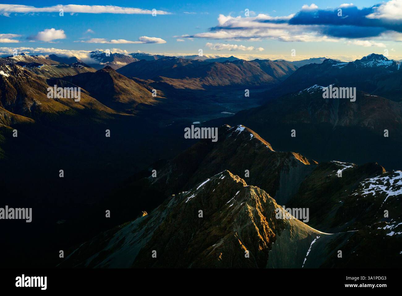 Aerial Tour Of Fiordland National Park Via Fixed Wing Plane Stock Photo Aerial tour of fiordland national park via fixed wing plane stock photo