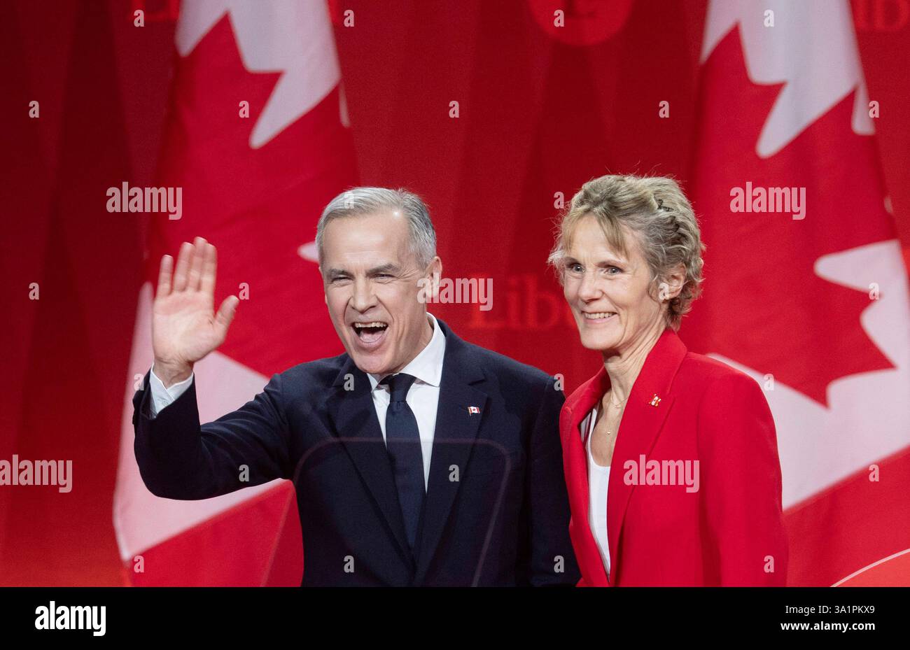 Newly appointed Liberal Leader Mark Carney and his wife Diana Fox