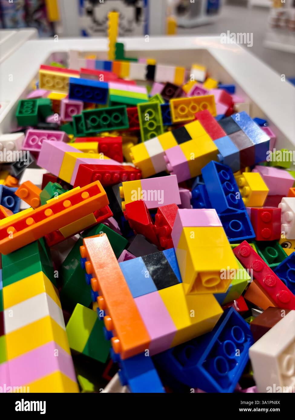 Lego brick pile hi-res stock photography and images - Alamy