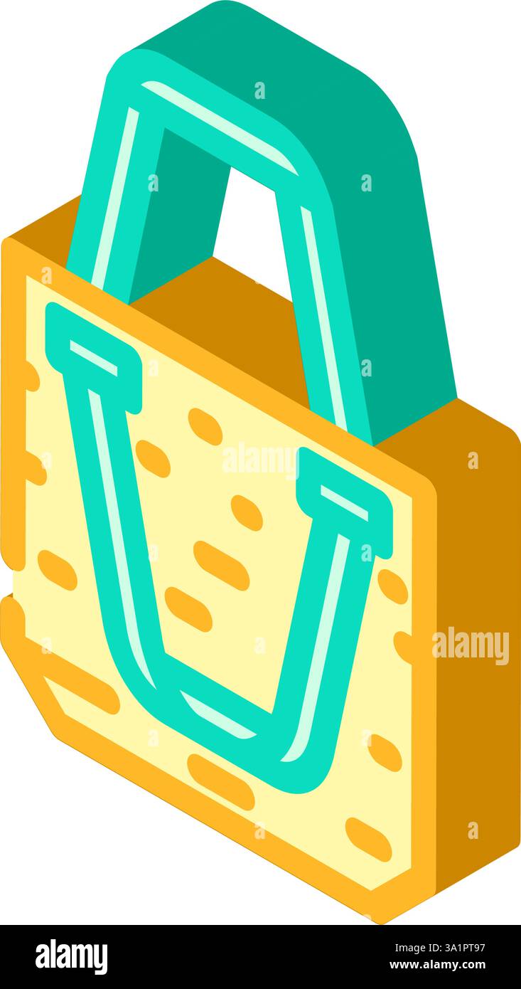 thrift shop bag driven fashion isometric icon vector illustration Stock ...