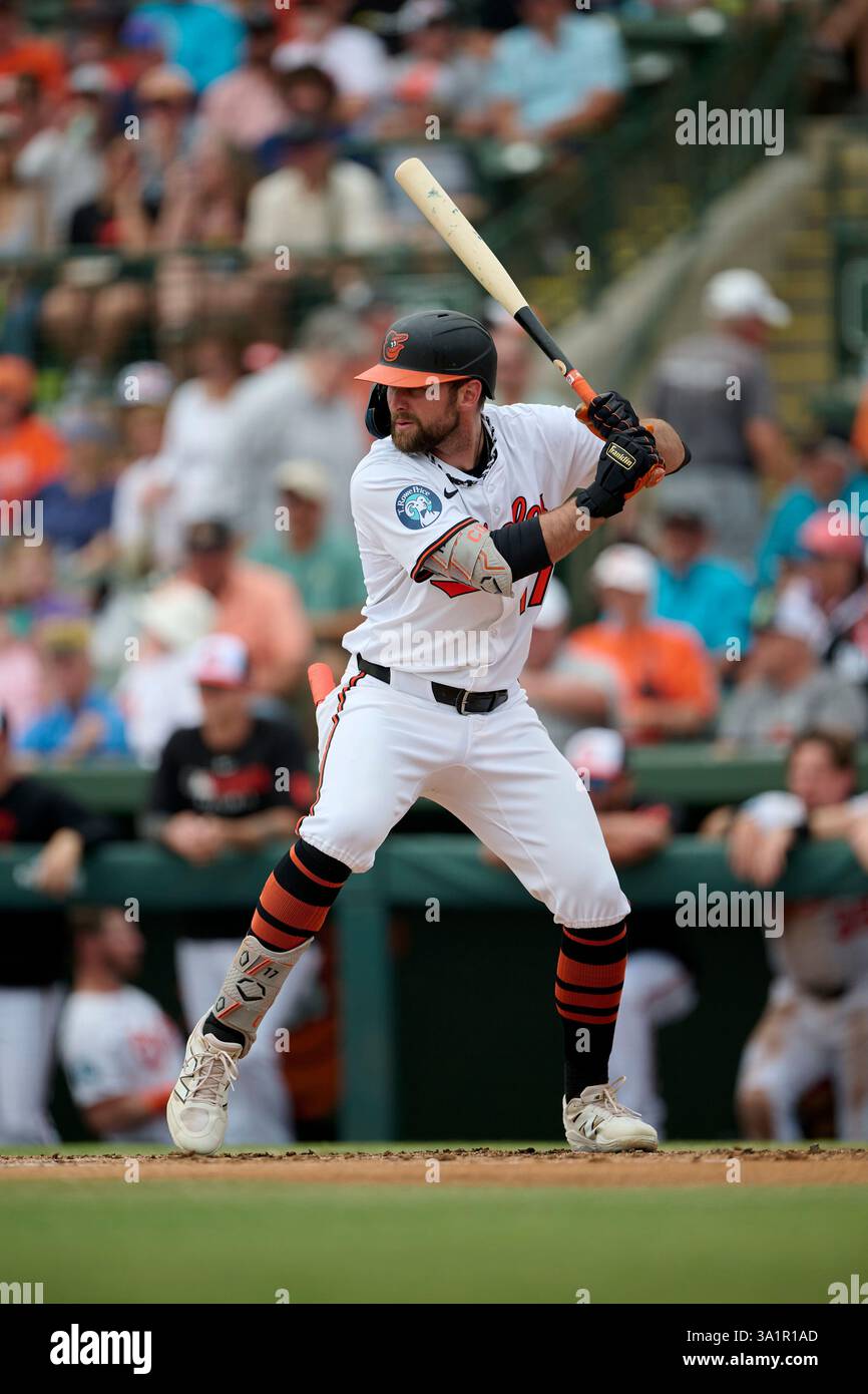 Baltimore Orioles Colton Cowser (17) at bat during an MLB Spring ...