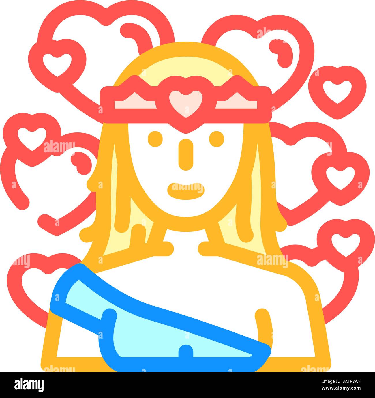 Aphrodite Greek God Mythology Color Icon Vector Illustration Stock