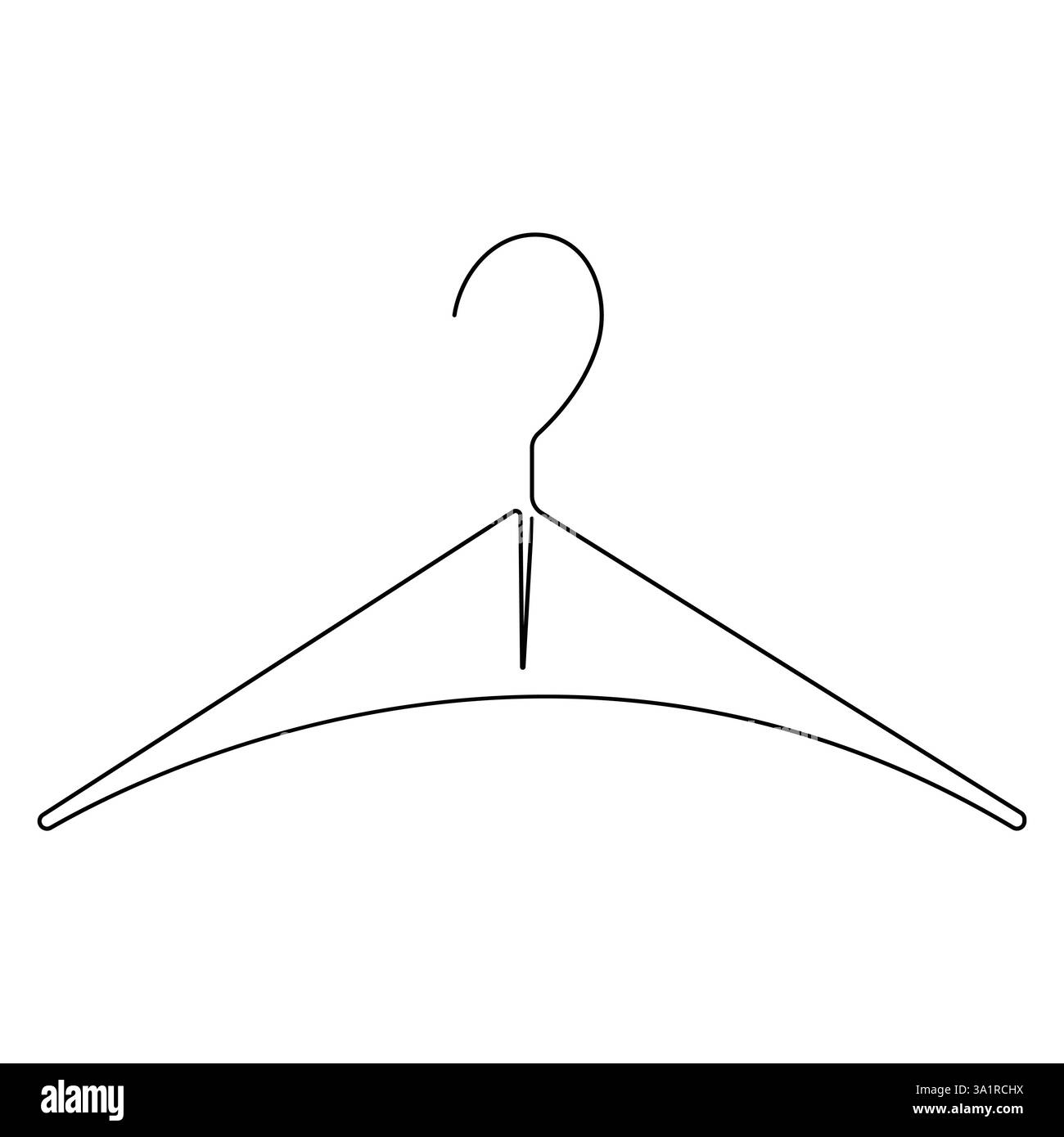 Continuous single line art drawing of suit hanger icon outline vector doodle illustration Stock Vector